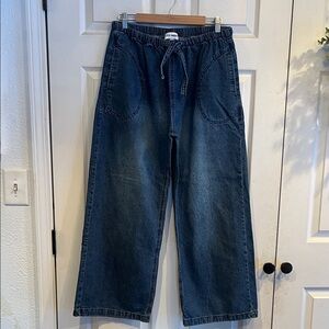 Steve Madden Women's Wide Leg Jeans in Dark Blue